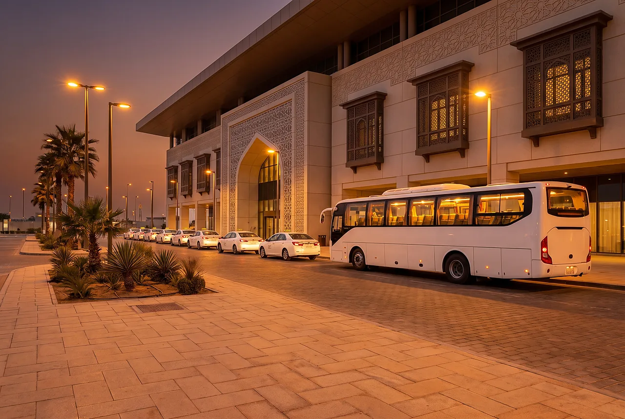 من المطار إلى الفندق