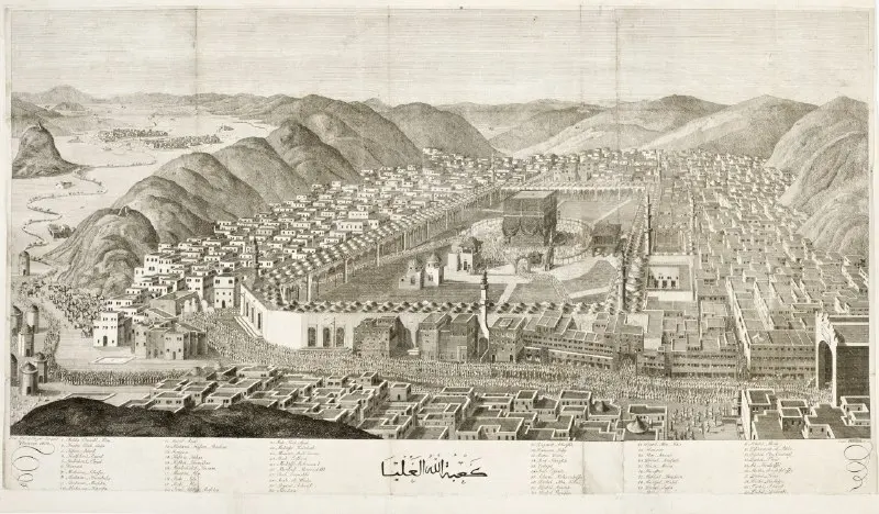 Historical Engraving of the Kaaba: A View from an Austrian Orientalist