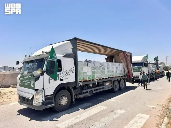 کمک‌های انسانی سعودی به نوار غزه رسید