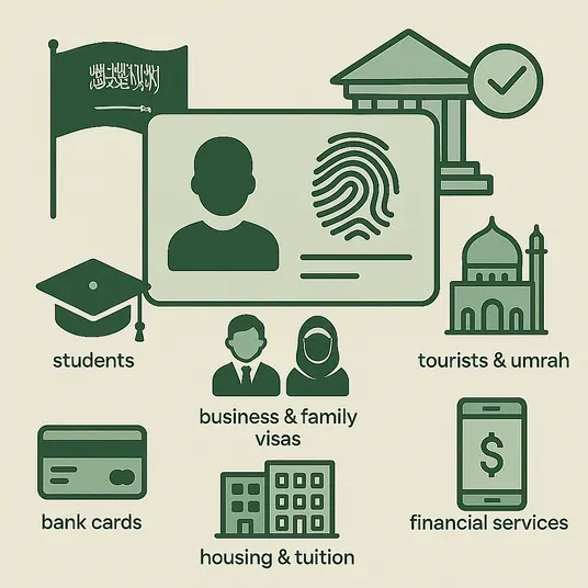 Saudi Arabia Now Allows Opening Bank Accounts with a “Visitor ID”
