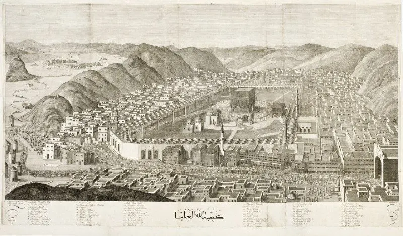 Historical Engraving of the Kaaba: A View from an Austrian Orientalist