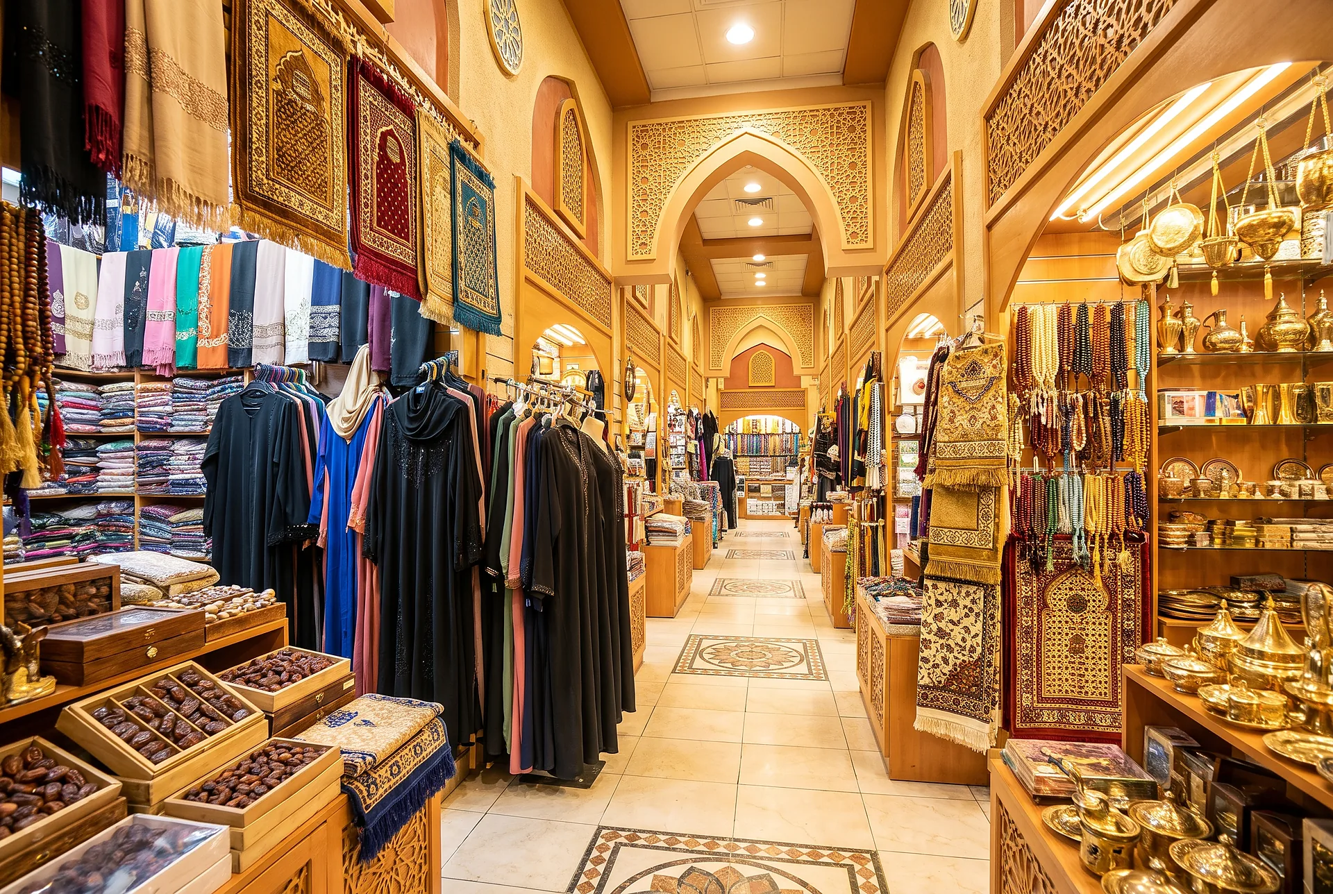 Illustration: a wholesale souvenir market in Makkah